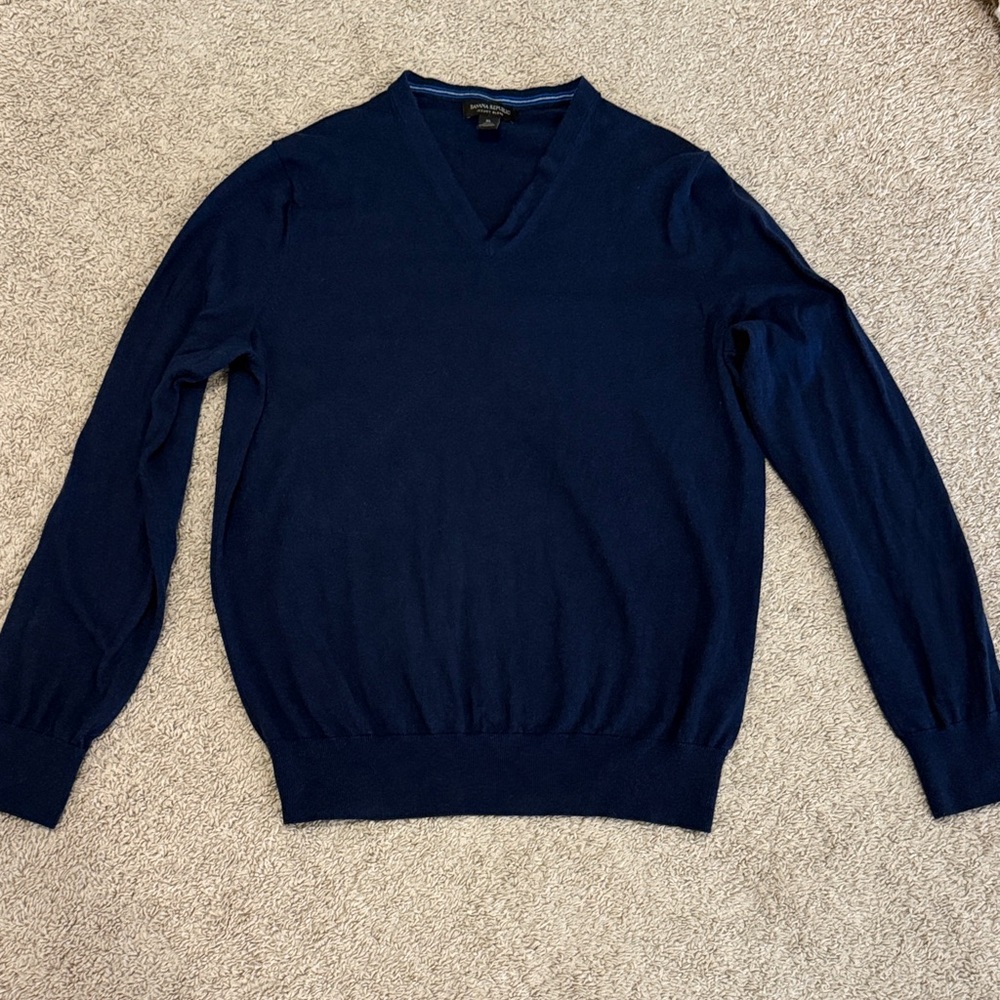 Banana Republic Deep Blue V-Neck Sweater